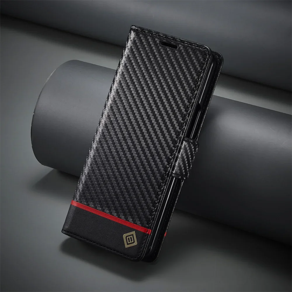 Bifold Leather Wallet - Luxury Carbon Fiber PU Leather Cover