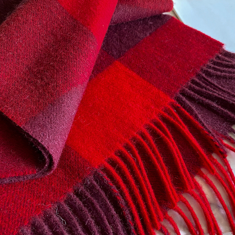 100% Wool Scarf Men Women Wint - Men Accessories For Neck review and price