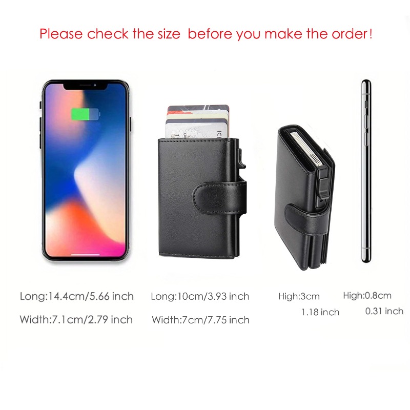 Metal Business Card Case Rfid  - Coin Holder Men review and price