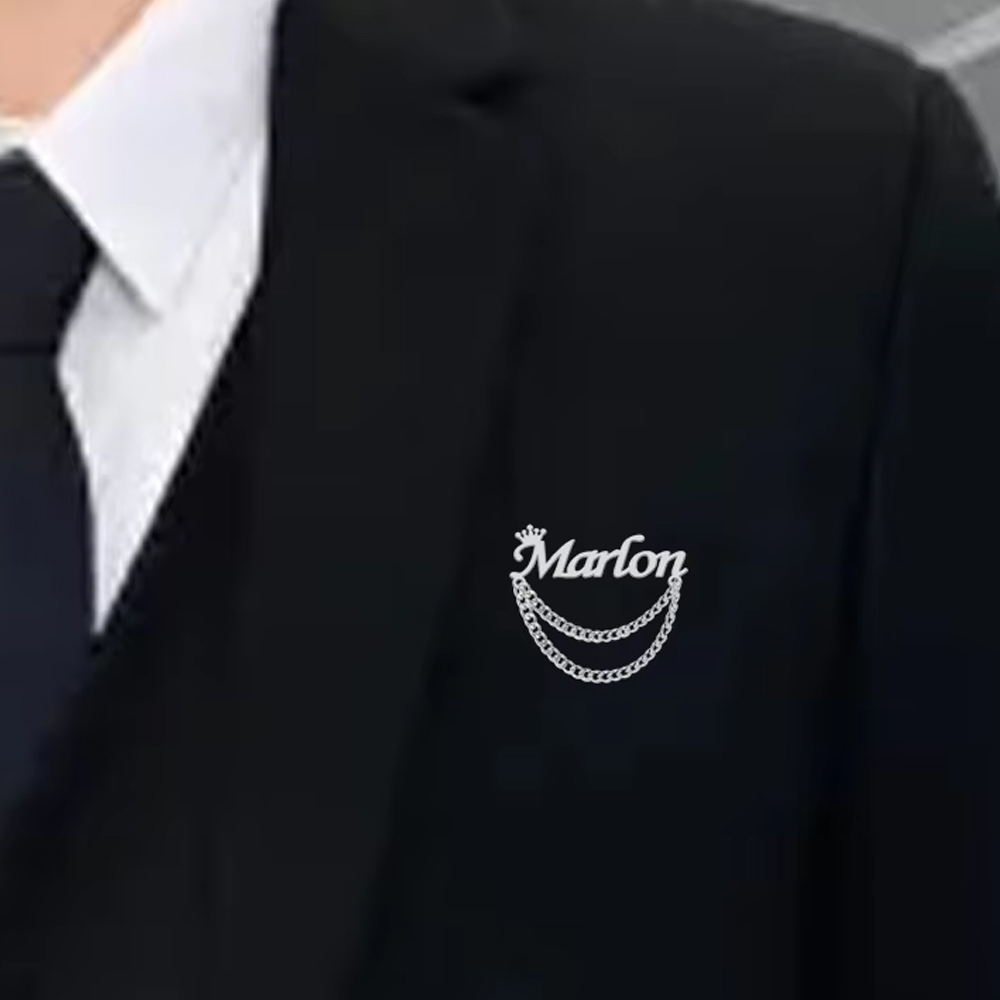 Personalized Name Brooch Custo - Men Accessories Brooch review and price