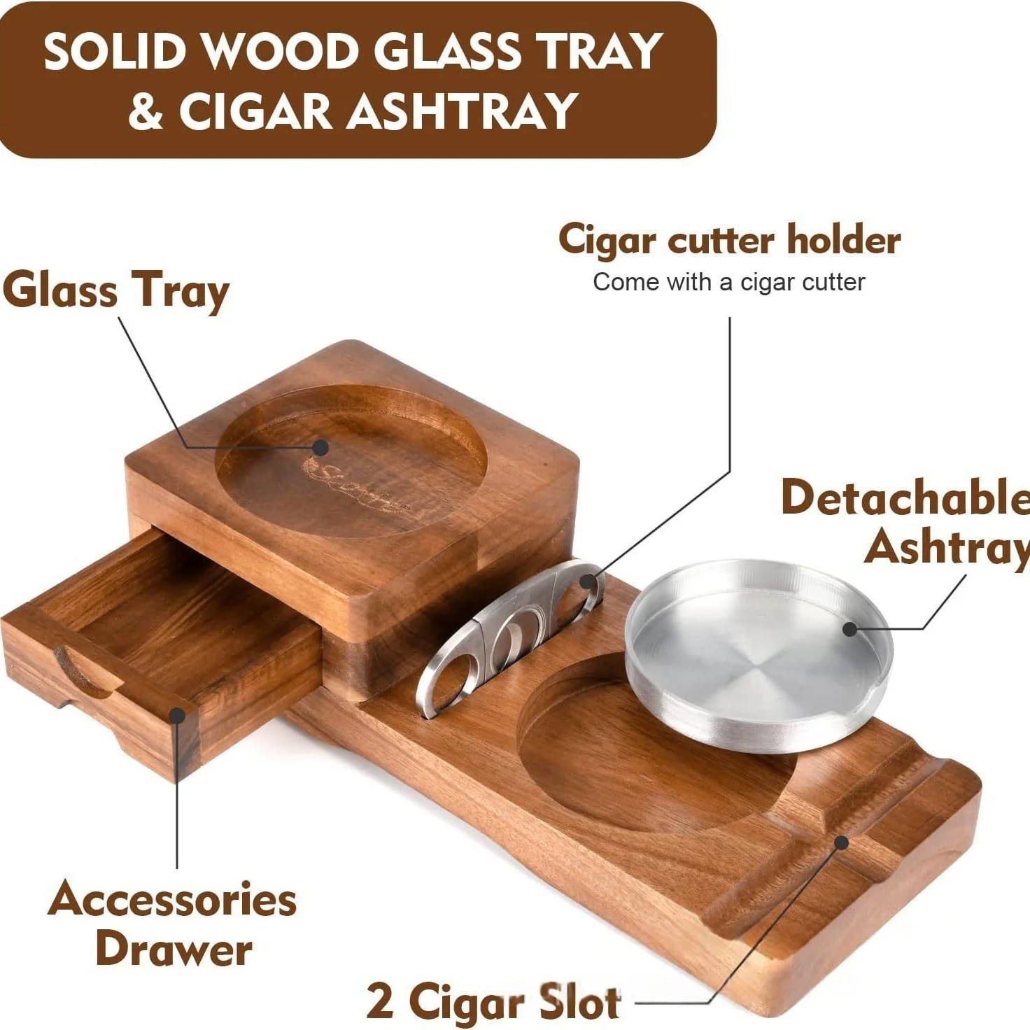 Luxury Cigar Accessories Box w - Cigar Cutter Set review and price