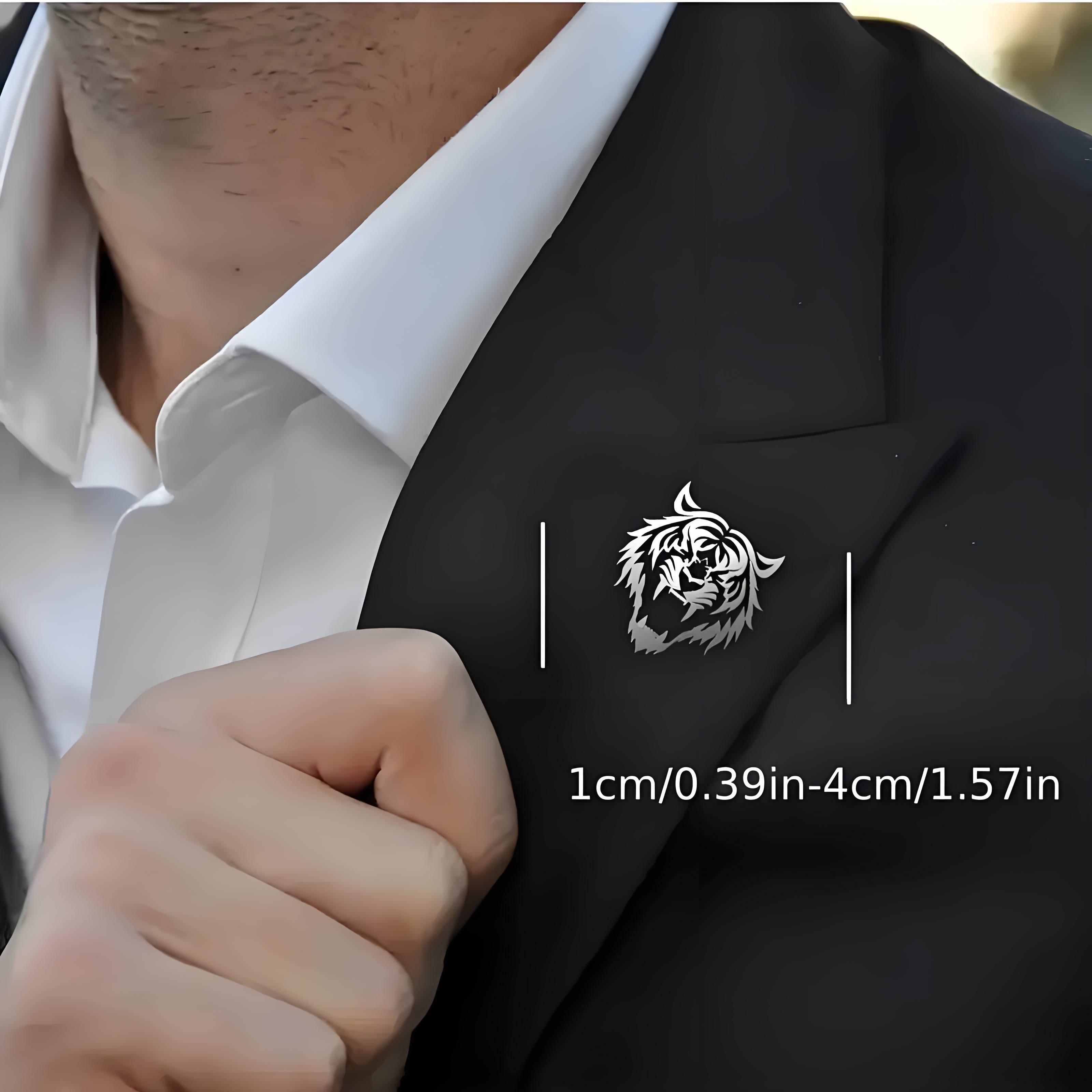 Men's Stainless Steel Tiger He - Men Accessories Brooch review and price