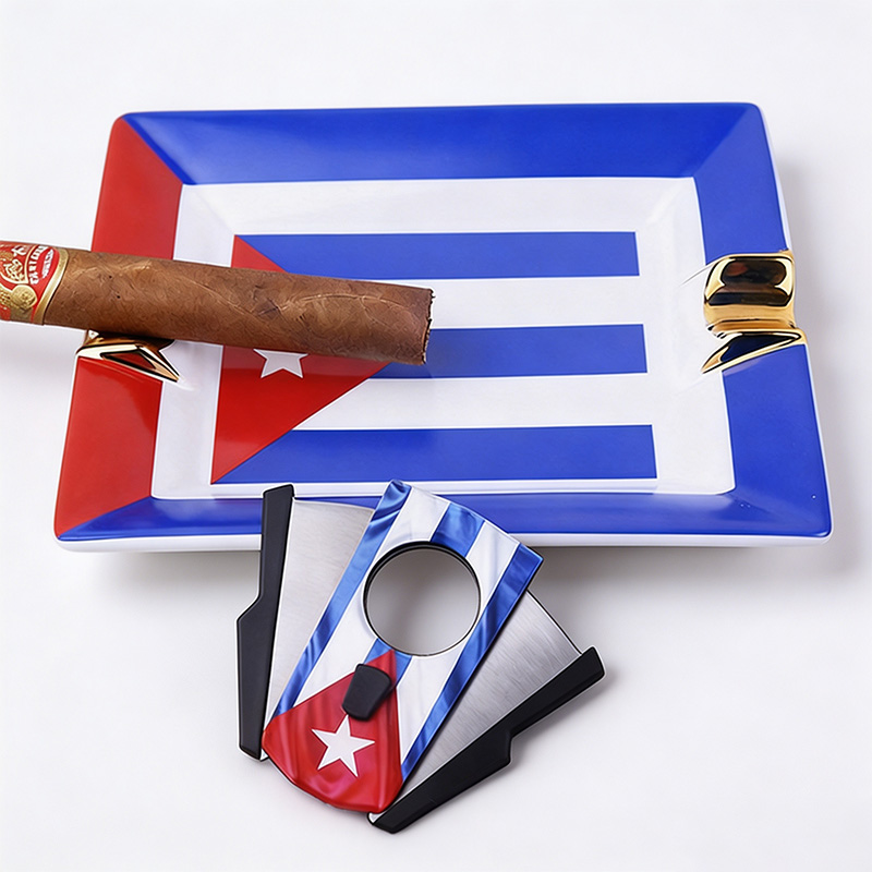 Cigar Set with Cuban Flag, Sta - Cigar Cutter Set review and price