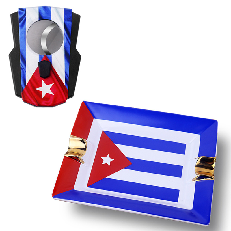 Cigar Set with Cuban Flag, Sta - Cigar Cutter Set review and price