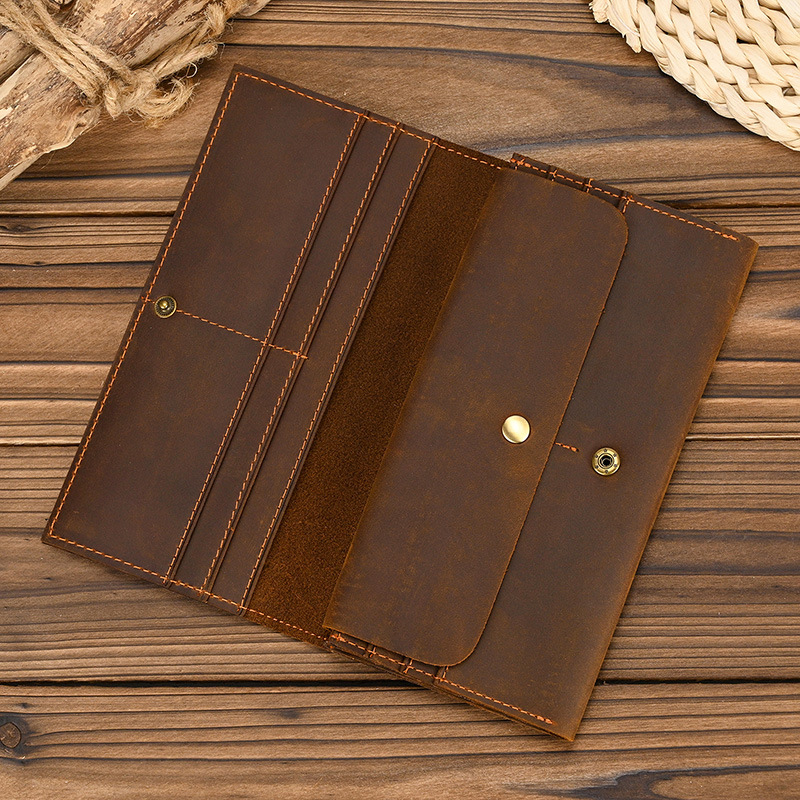 Men's Crazy Horse Leather Long - Coin Holder Men review and price