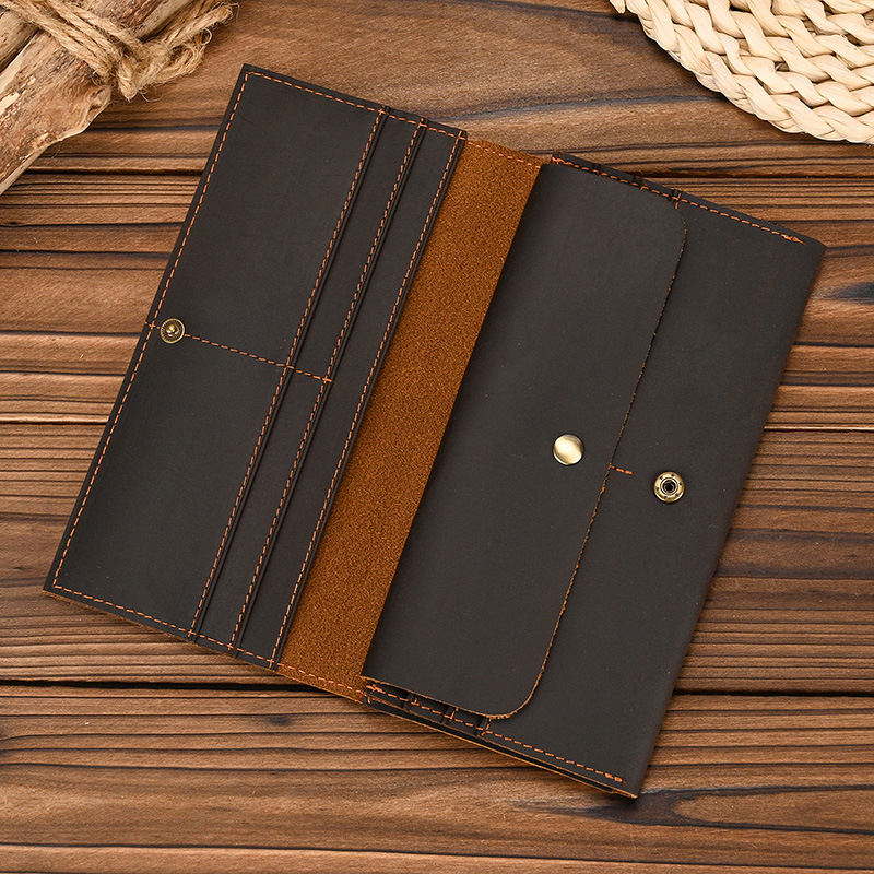 Men's Crazy Horse Leather Long - Coin Holder Men review and price