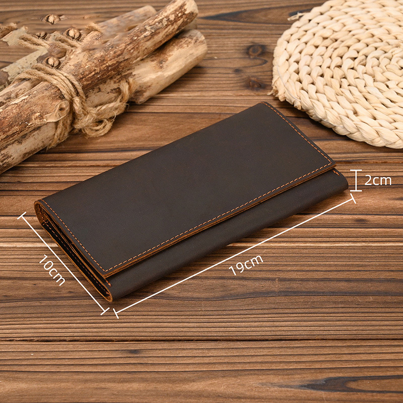Men's Crazy Horse Leather Long - Coin Holder Men review and price