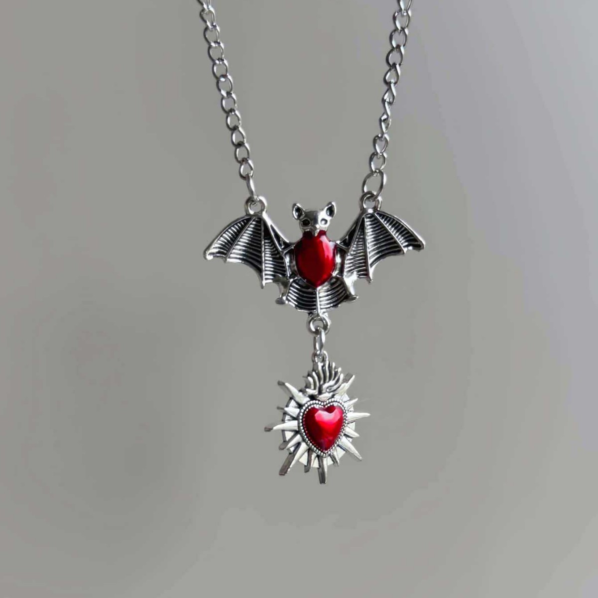 Spike Heart Bat Necklace, Goth - Men'S Victorian Accessories review and price