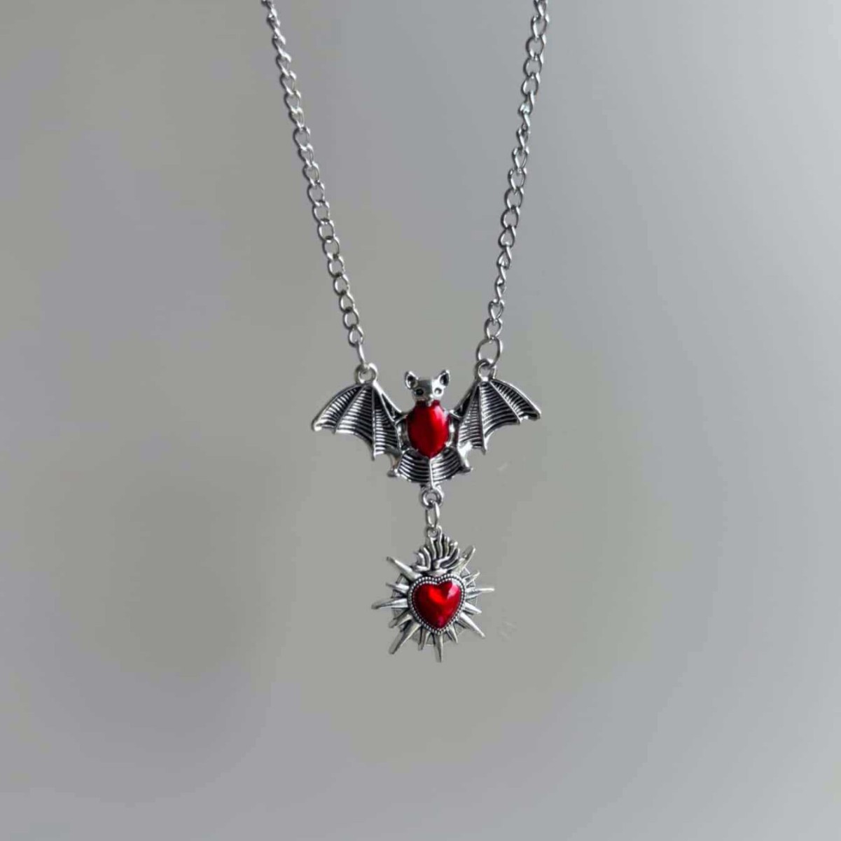 Spike Heart Bat Necklace, Goth - Men'S Victorian Accessories review and price